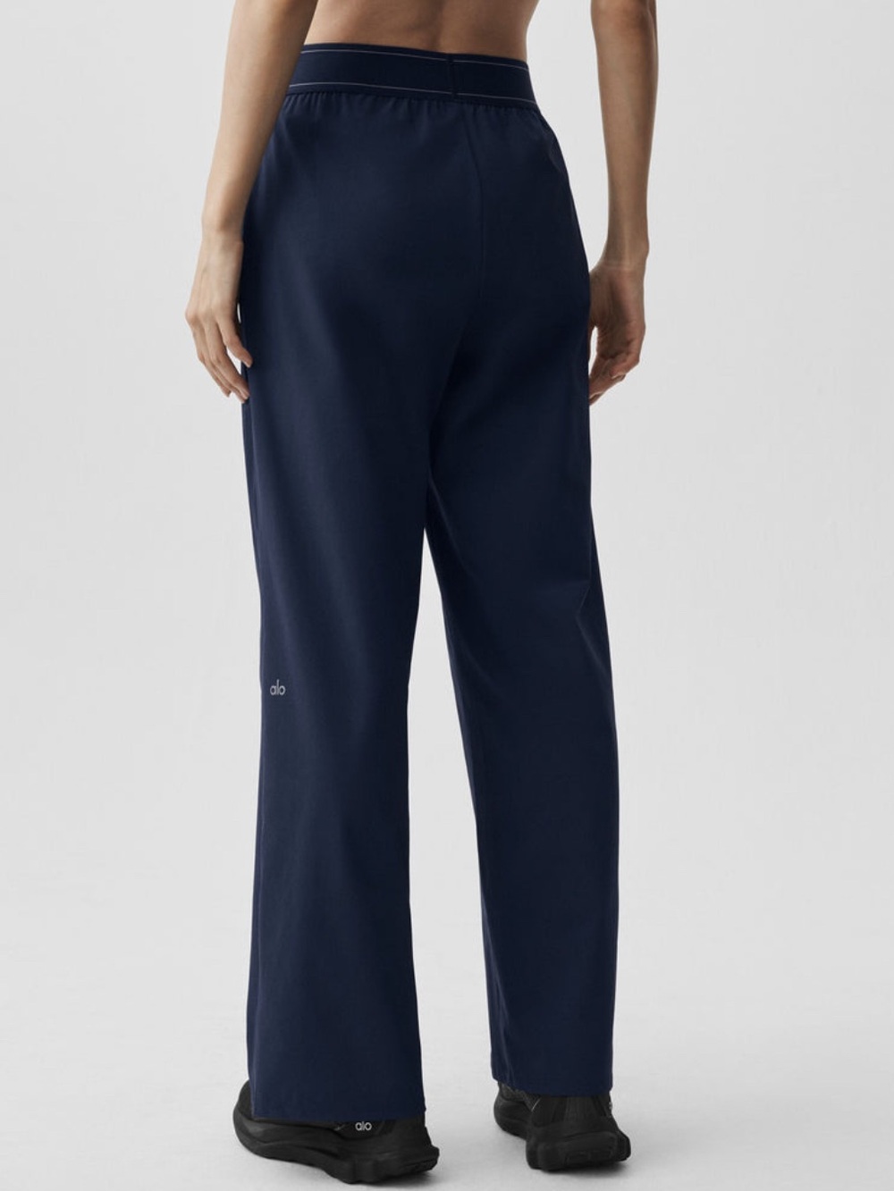 ALO Yoga Suit Up Trouser cool-girl silhouette Lightweight Navy XXS - Picture 6 of 8